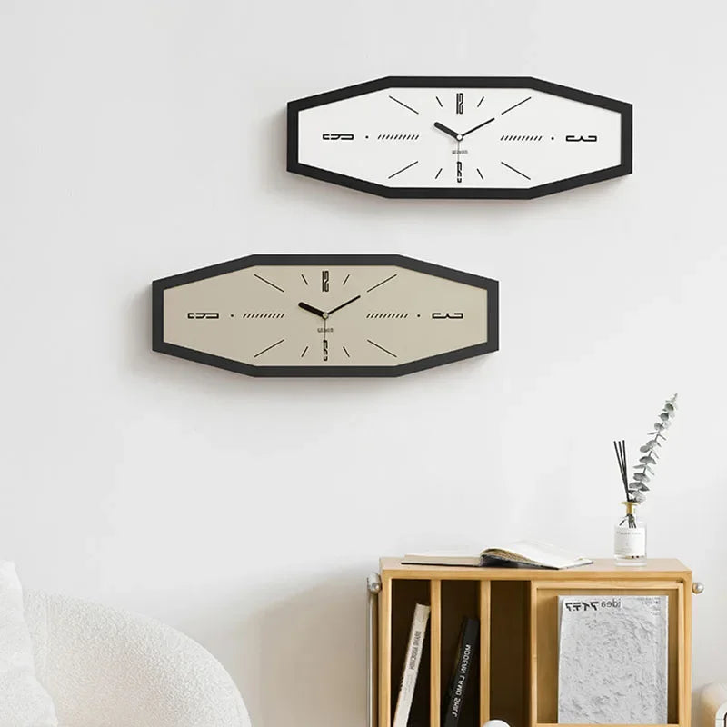 Lurvee Arco Wall Clock styled in a bedroom